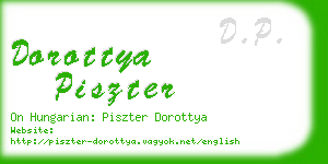 dorottya piszter business card